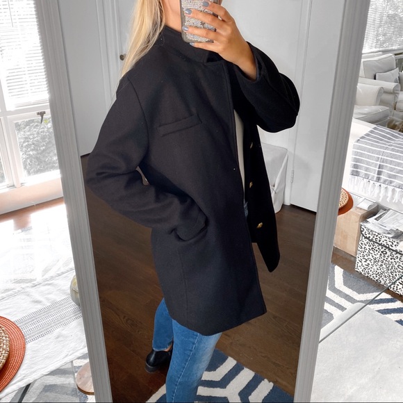 🖤 ELEGANT CONTEMPORARY BLACK COAT! - Picture 6 of 12